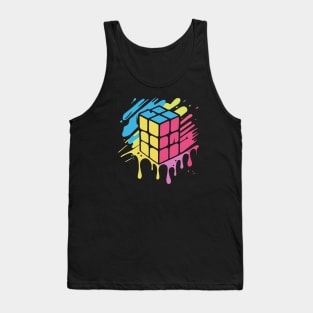 Melting Rubiks Cube Tank Top